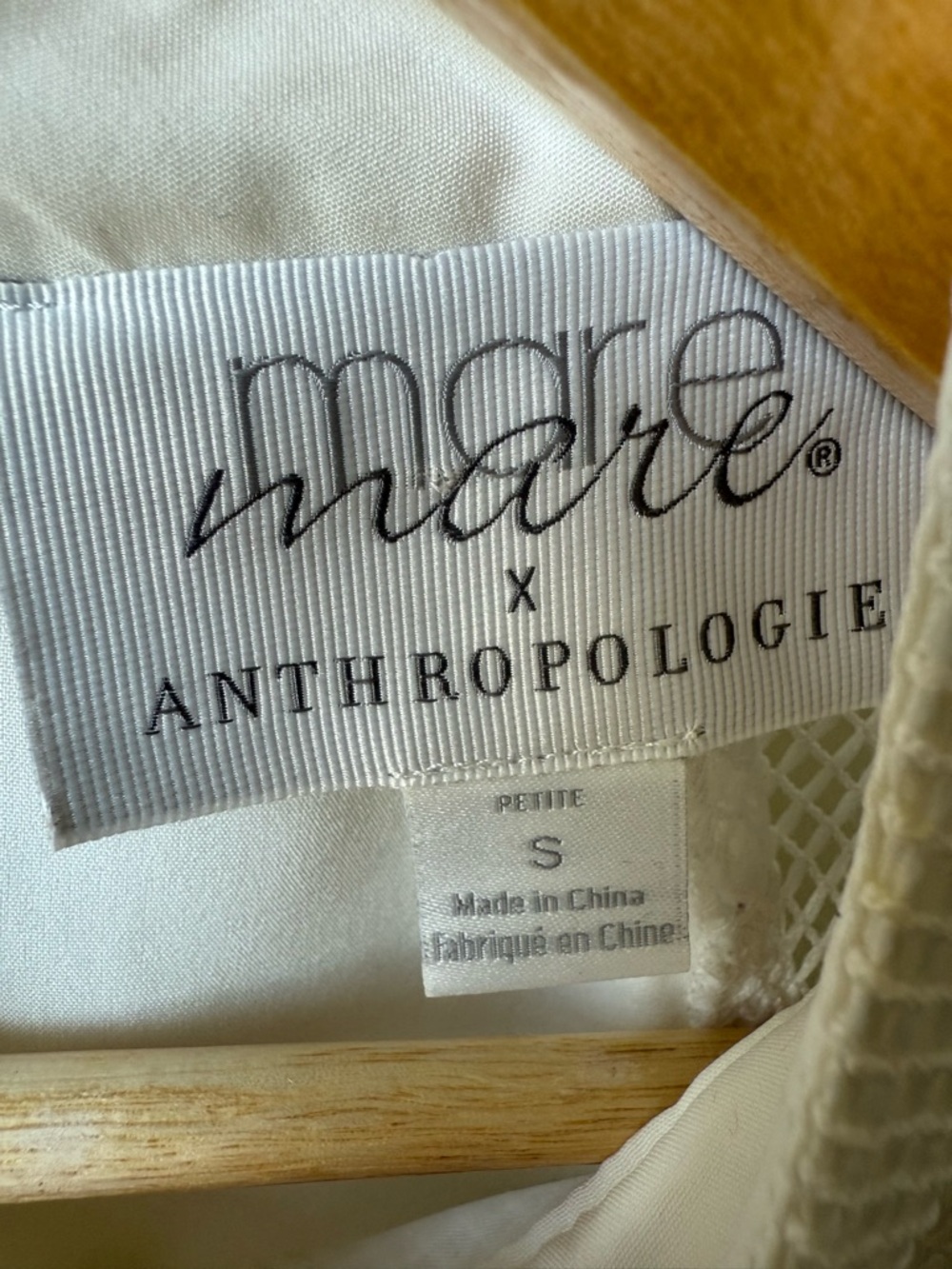 ANTHROPOLOGIE Mare Mare Sabine Embroidered White Lace Mini Dress Floral Mesh S P - Picture 6 of 7